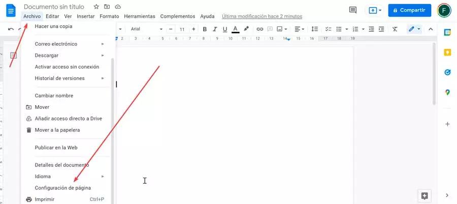 como cambiar el encuadernado en google docs - Cómo poner diseño de impresion en Google Docs