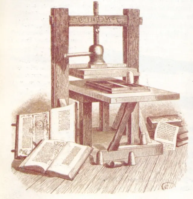 encuadernación.com imprentas mecánicas e imprentas manuales - Qué es imprenta en un libro