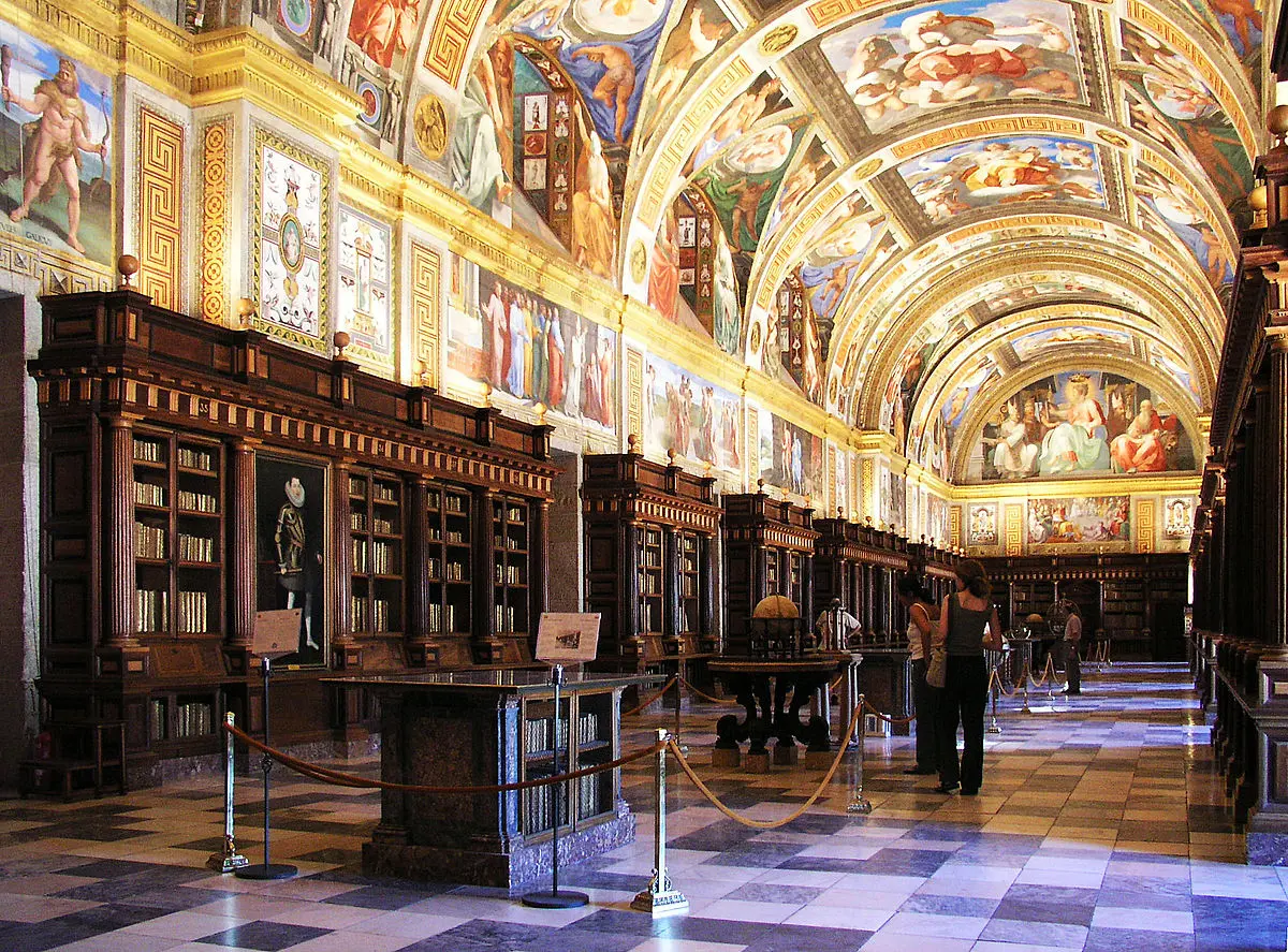 La encuadernación de libros en la época de Felipe II y la influencia de Juan de Herrera en el Monasterio de El Escorial - Quién pintó la bóveda de la biblioteca del Escorial felipe ii encuadernacion libros escorial estanterias juan de herrera - Quién pintó la bóveda de la biblioteca del Escorial
